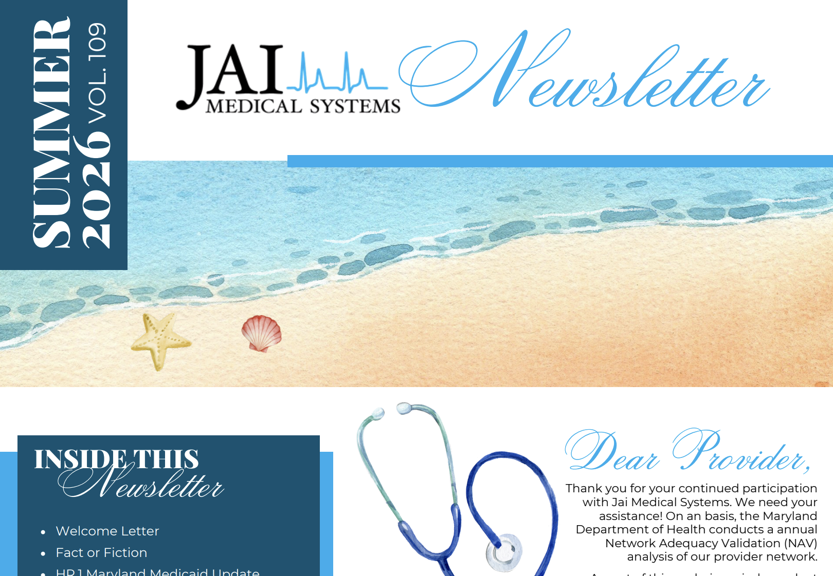 Summer 2026 Provider Newsletter